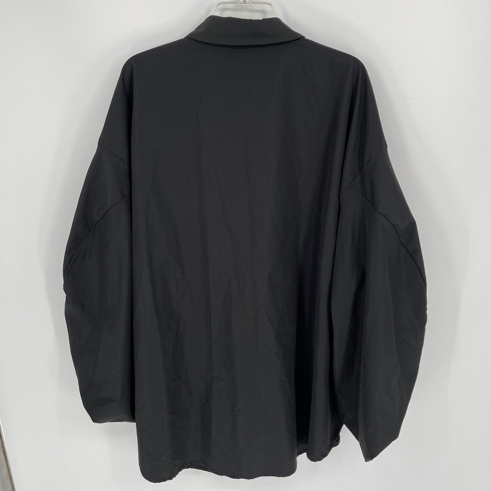 SHEIN Curve Women's Black Lantern Sleeve Button Down Shirt Size 4XL - Picture 2 of 4